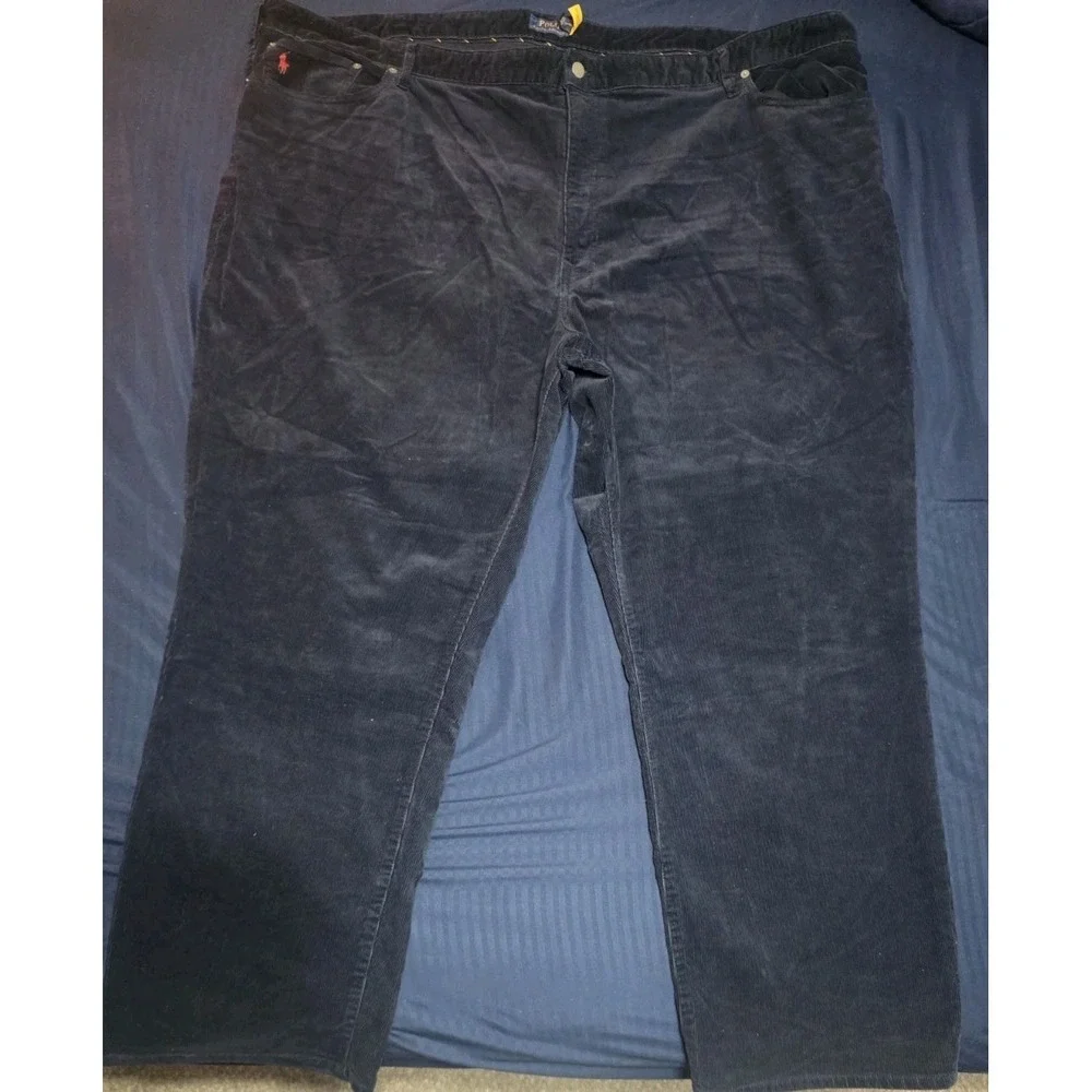 Polo Ralph Lauren Navy Blue Corduroy Stretch Classic Fit Pants 58BX32 NWOT